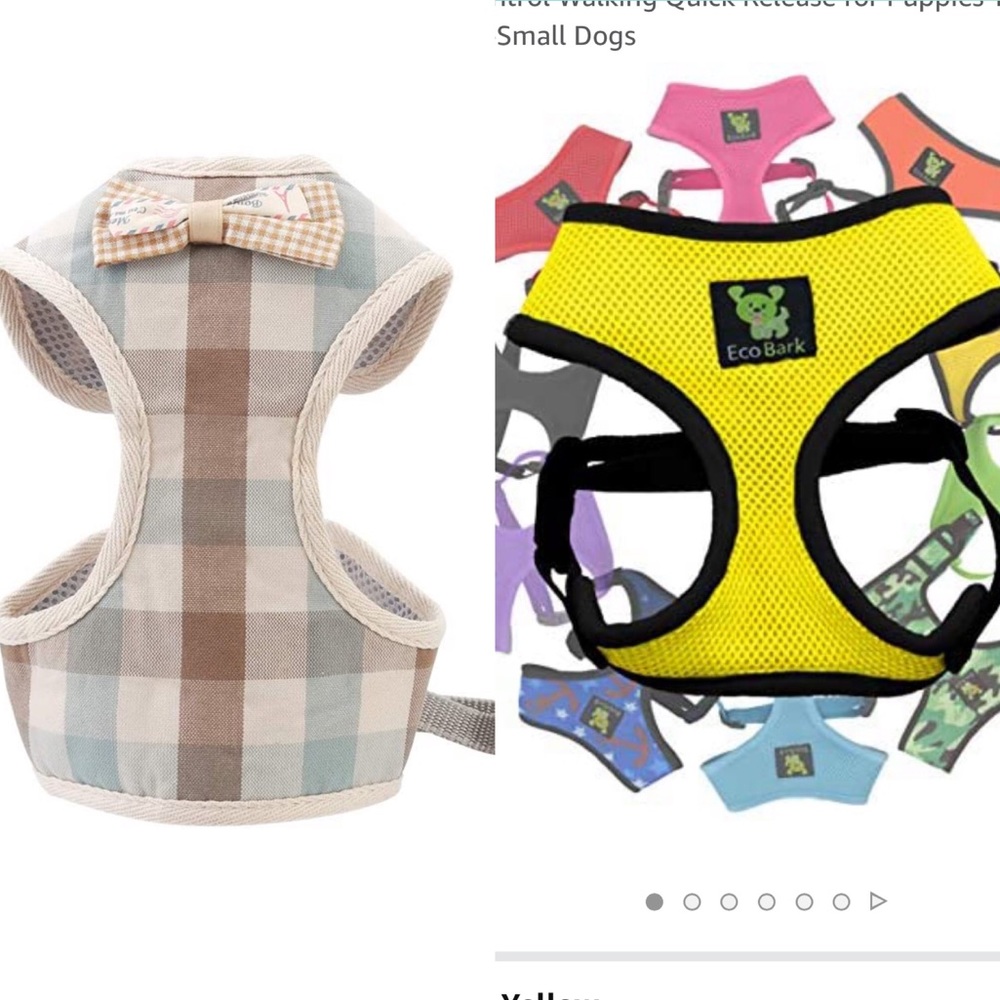 2 Small Dog Harness and 2 T-Shirts